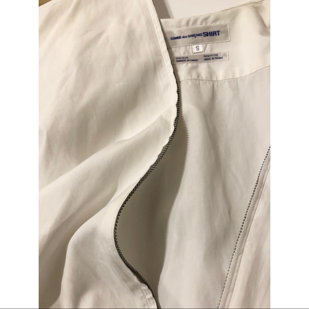 Comme does Garçons SHIRT Zip Up White Shirt sz S